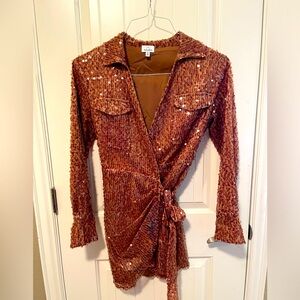 Sequined Mini Dress.